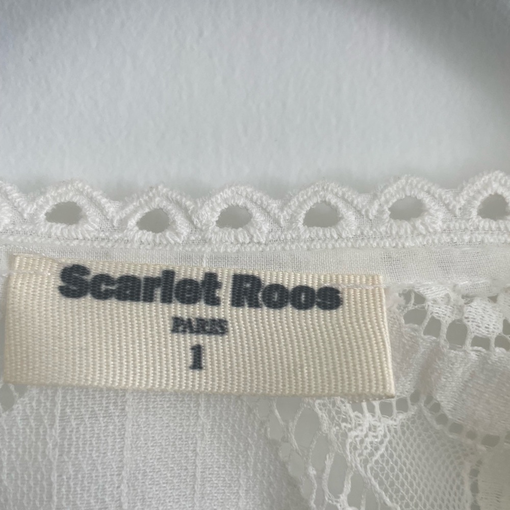 Scarlet Roose Paris size small/medium off white lace dress - Picture 5 of 5